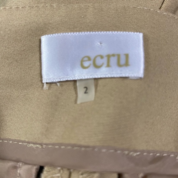 Ecru Sz2 Tan/Camel Flat Front Side Zip 5” - Picture 3 of 4
